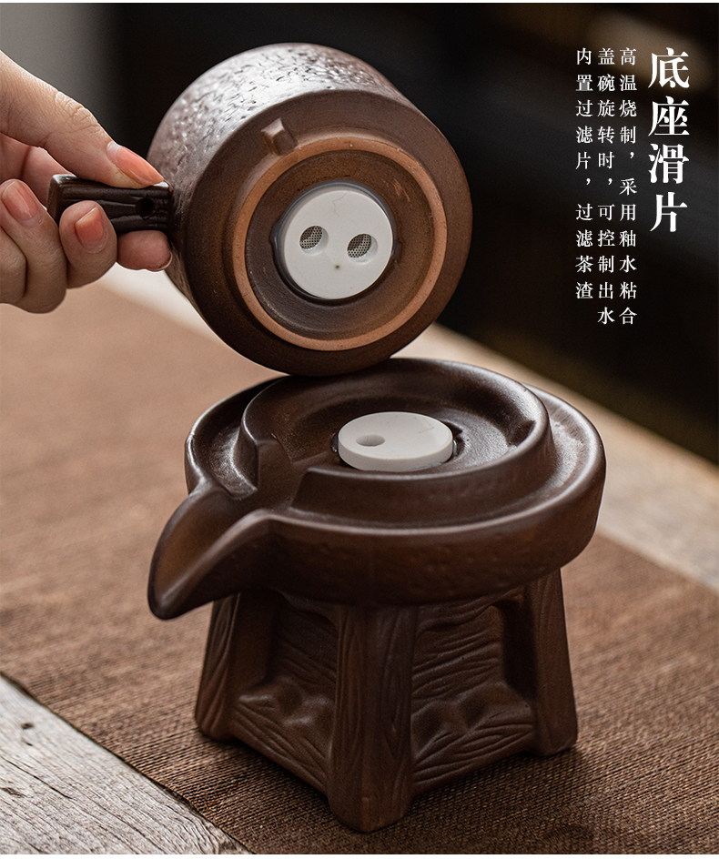 Porcelain heng tong firewood fortunes automatically ceramic kung fu tea set fit lazy people make tea cups of tea POTS