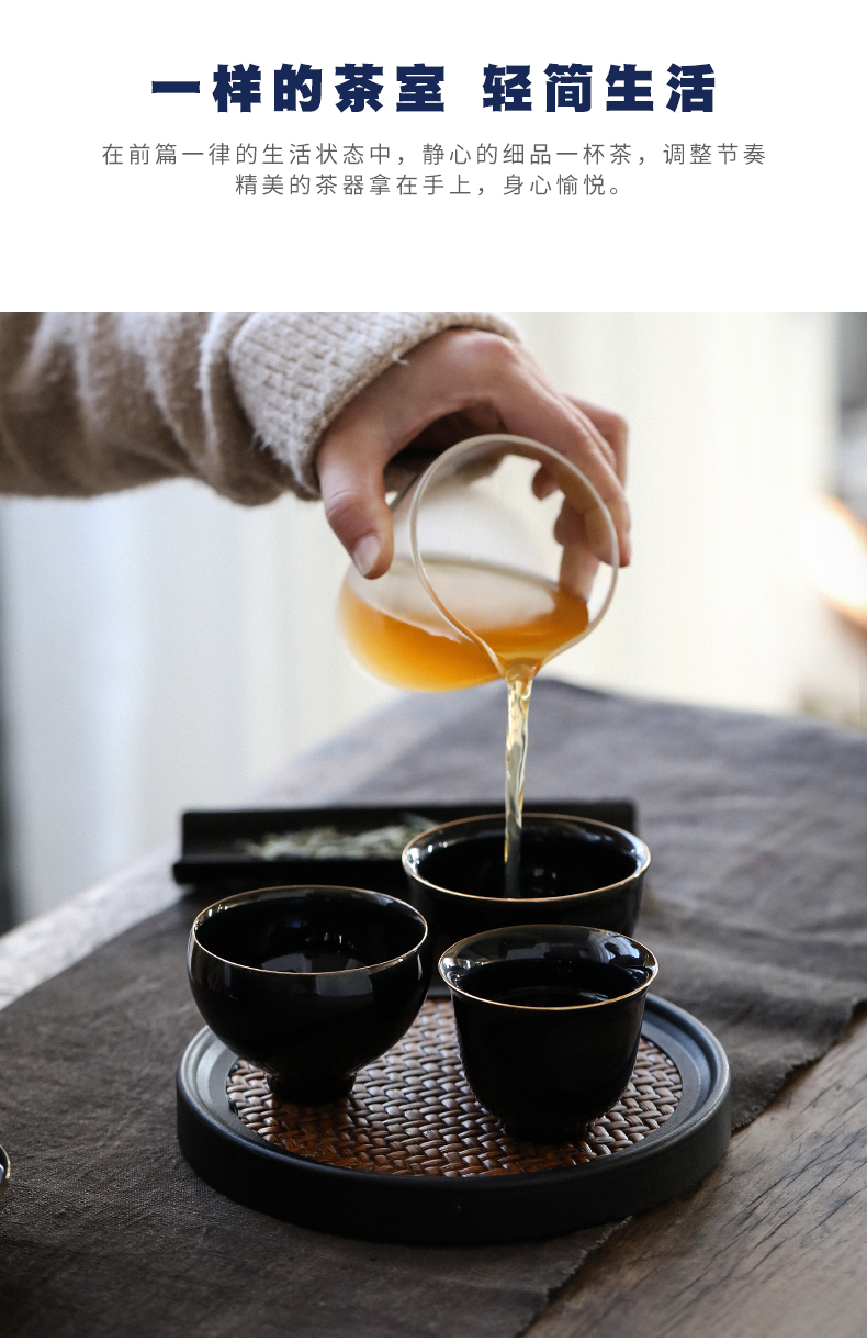 Porcelain heng tong ji blue ceramic cups sample tea cup with Japanese kung fu tea set single cup small bowl is contracted master CPU