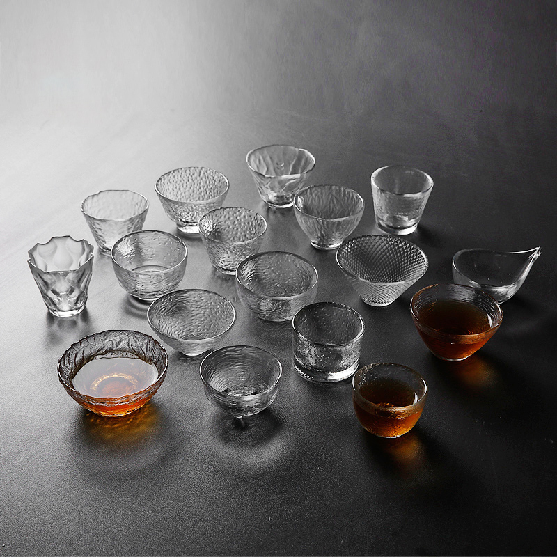 Hammer porcelain heng tong thickening heat - resistant glass sample tea cup transparent cup kung fu tea masters cup bowl is home