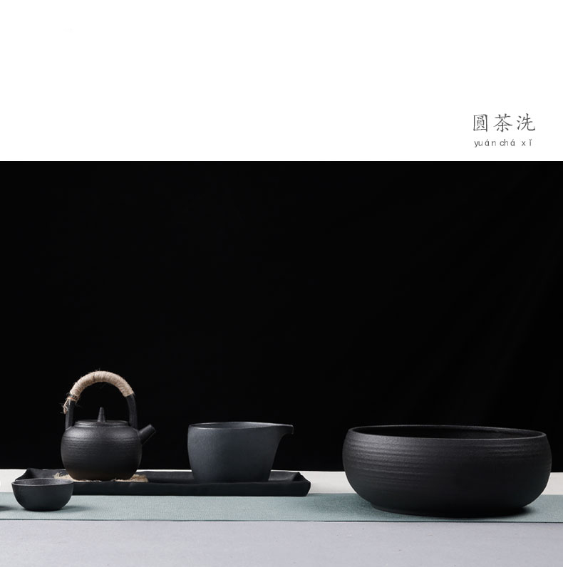 Porcelain heng tong coarse pottery round tea wash to ceramic wash bowl washing dishes kung fu tea accessories cup hot wash to the writing brush washer from cylinder