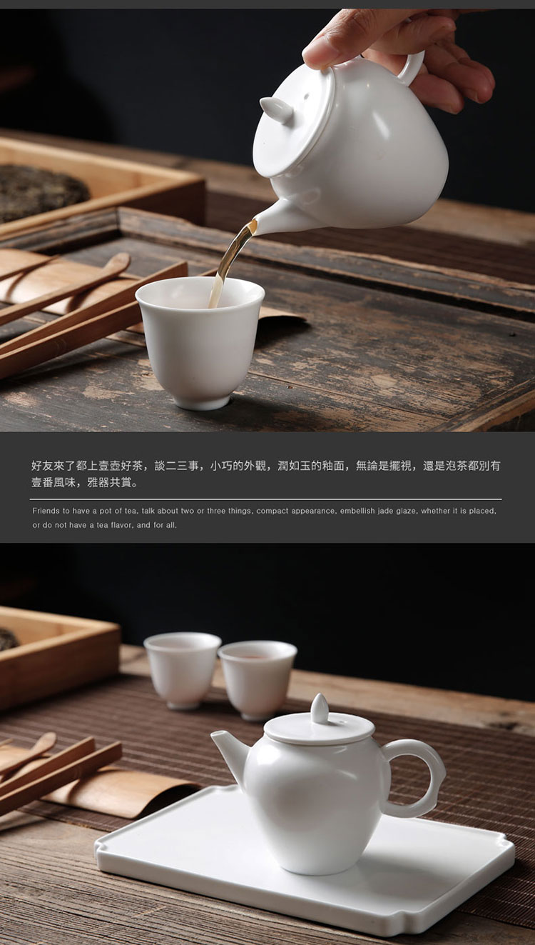 Porcelain constant hall work travel of a complete set of kung fu tea set a pot of two cups of dry crack cup tea tray teapot teacup