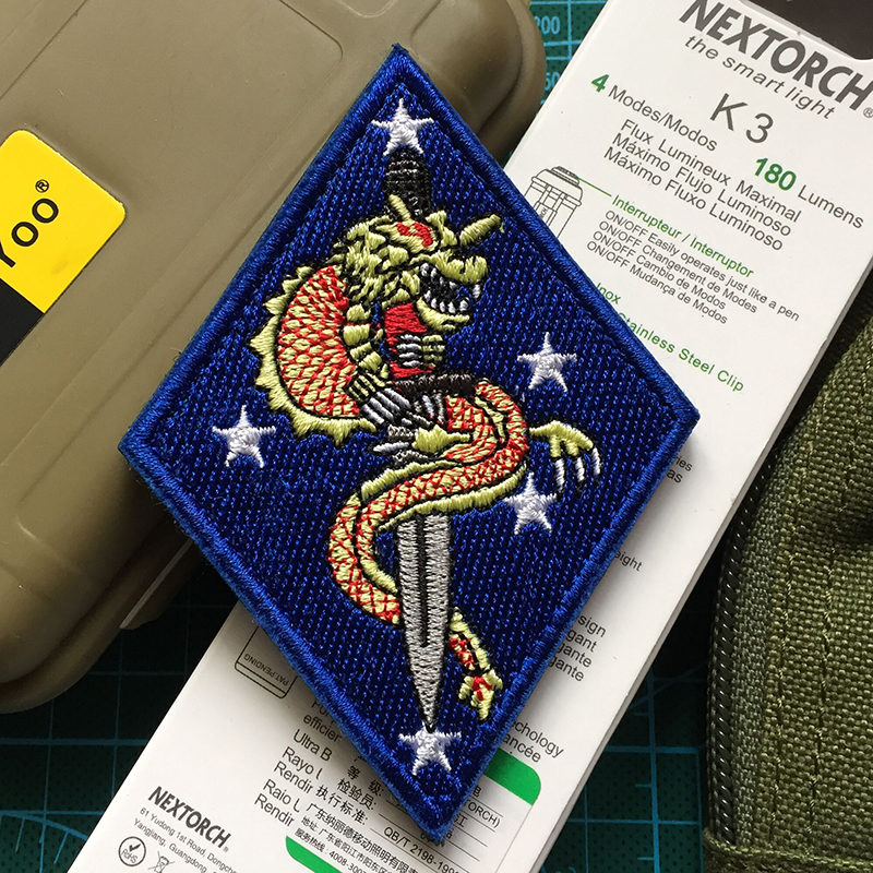 Dragon Magic Sticker Tactical Chapter Personality Sticker DIY Badge Patch Morale Badge Embroidery Magic Sticker Marine Chinese Dragon