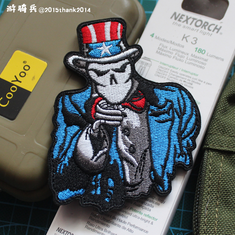 American Untle Sam Sam's Great Uncle Arms Chapter Magic Sticker's Shoulder Bag Stickup Personality Arm Zhang Jun Fan Outdoor Sticker