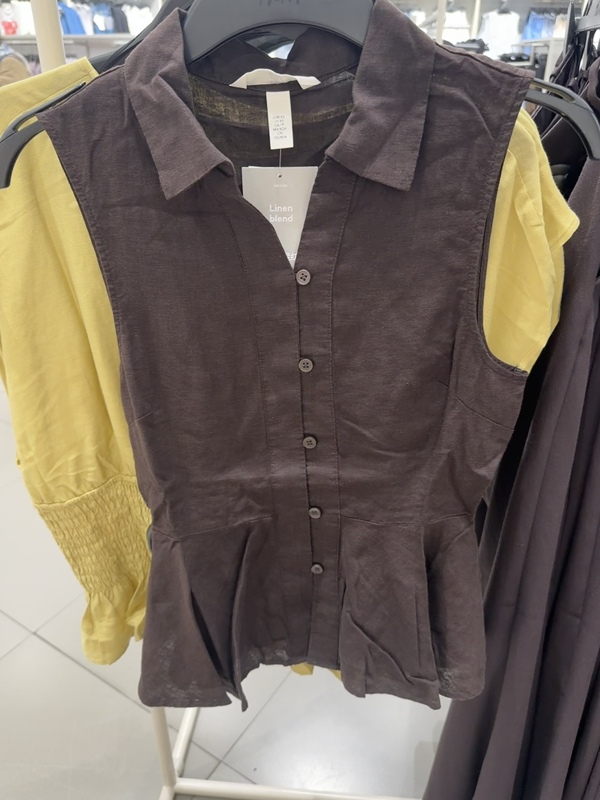 H Brand's Brand New Non-Returnable 1346420 New Women's Cotton-Linen Blend Sleeveless Shirt H Brand's Brand New Non-Returnable 1346420 New Women's Cotton-Linen Blend Sleeveless Shirt
