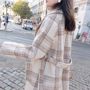 Chanel Coco 2018 áo kẻ sọc phổ biến nữ dài phần phiên bản Hàn Quốc của mùa thu và mùa đông khí chất áo len nam nhỏ