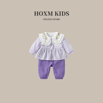 Итальянская Hoxm Детская одежда осенняя одежда новая детская одежда полная луна 100 дней выходят на гушную каклу восхождение на одежду