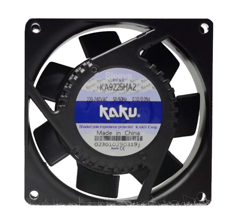 New Taiwan card solid KA9225HA2 220V oily bearing heat dissipation fan IP55 waterproof magnesium alloy ventilator