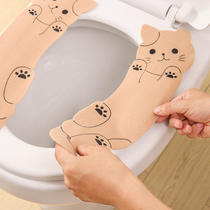 Summer thin toilet pad Cartoon shape Household paste toilet seat cover Universal washable toilet seat cushion