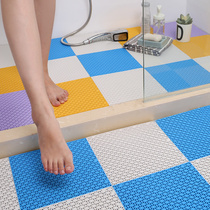 Bathroom anti-slip mat splicing floor mat Bathroom can be cut household shower room kitchen water partition toilet mat hollow out