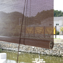 Outdoor painted bamboo curtain roller blinds Household balcony sunshade Outdoor gazebo Waterproof and mildew sunscreen Bamboo roller blinds