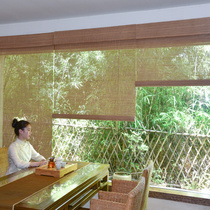 Custom bamboo curtain Curtain roller curtain shade shading balcony Tea room Study office Hotel Bed and breakfast Japanese-style bamboo curtain