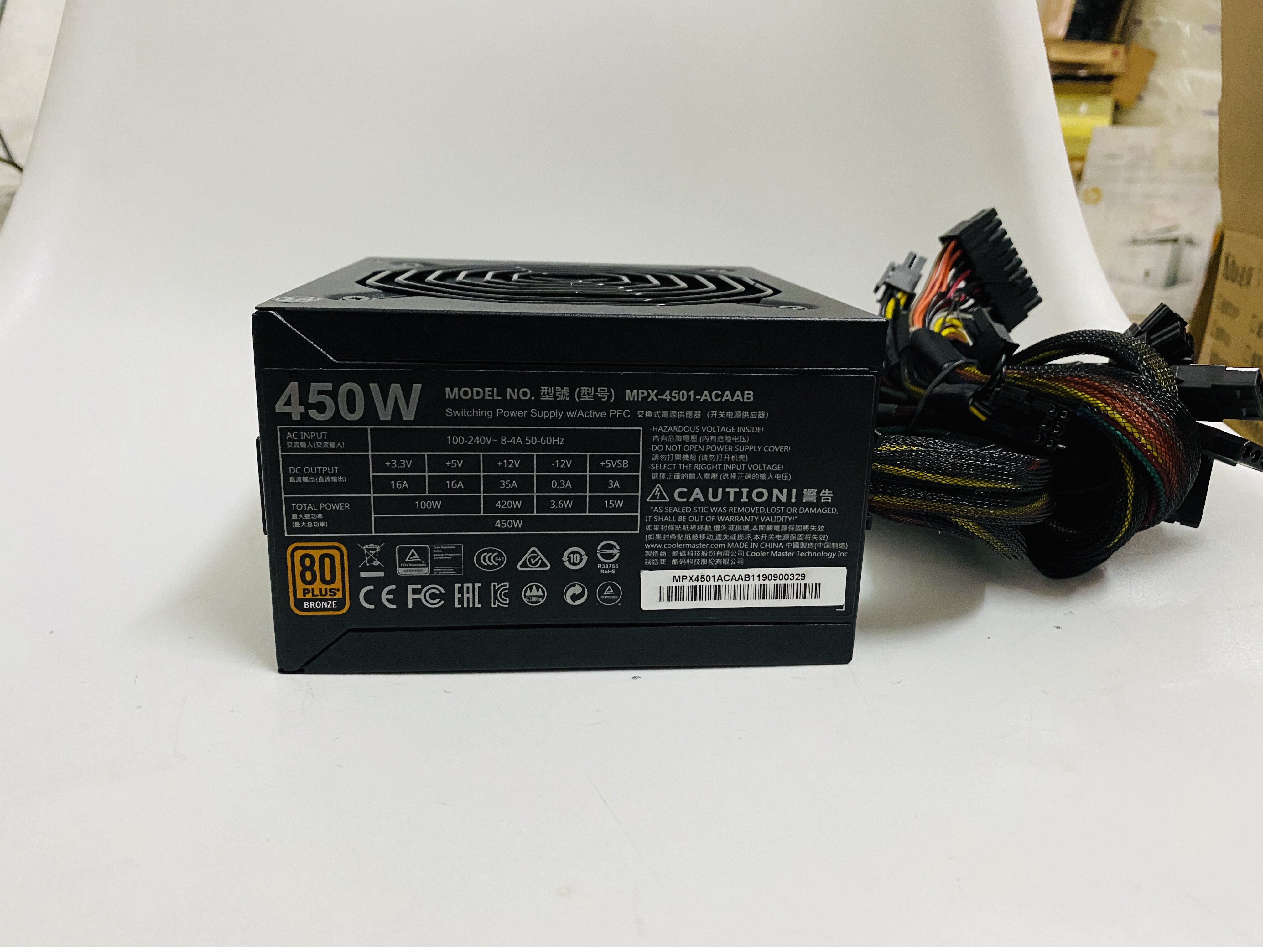 Cool Extreme gx450 MWE450 V650 Rated 750 V1000w Copper Gold Full Module Mute Power Supply