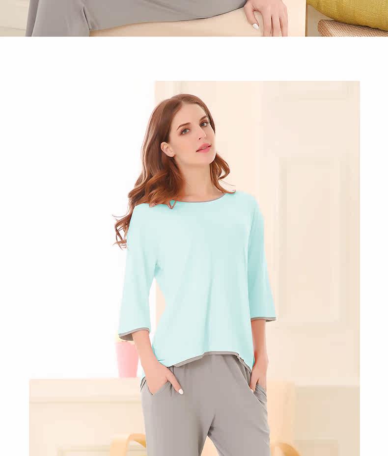 Pyjama pour femme en Viscose à manches - Ref 2994499 Image 17