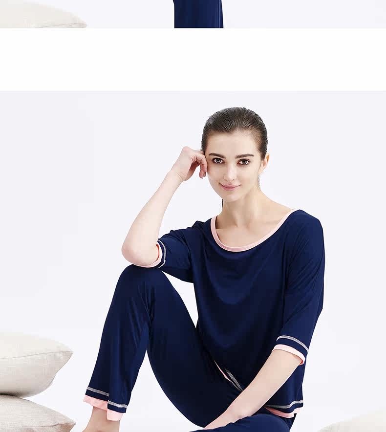 Pyjama pour femme en Viscose à manches - Ref 2995226 Image 16