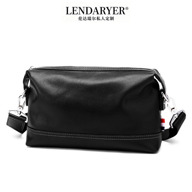 Lendaryer Shoulder Bag Men's New Style Cowhide Business Travel Commuter Crossbody Bag Large Capacity Satchel Handbag