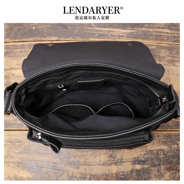 Lendaryer Shoulder Bag Men's New Fashion Genuine Leather Large Capacity Backpack Multi-Functional Fitness Sports Crossbody Bag