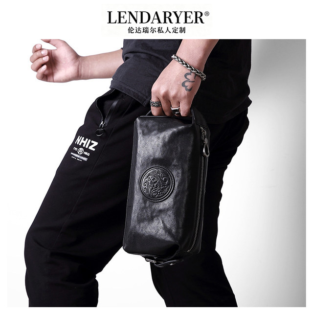Lendaryer Clutch Bag for Men, New Style, Light Luxury, Business Fashion, Trendy Brand, Versatile, Multi-Compartment, Large Capacity Handbag
