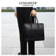 Lendaryer Briefcase Men's High-End Large-Capacity First-Layer Cowhide Handbag Business Work Clothing Casual Computer Bag