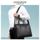 Lendaryer Briefcase Men's Genuine Leather Business Casual Large-Capacity Computer Bag Travel Portable Simple Handbag