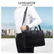 Lendaryer Briefcase Men's Light Luxury Cowhide High-End Horizontal Shoulder Bag Business Travel Large Capacity Handbag
