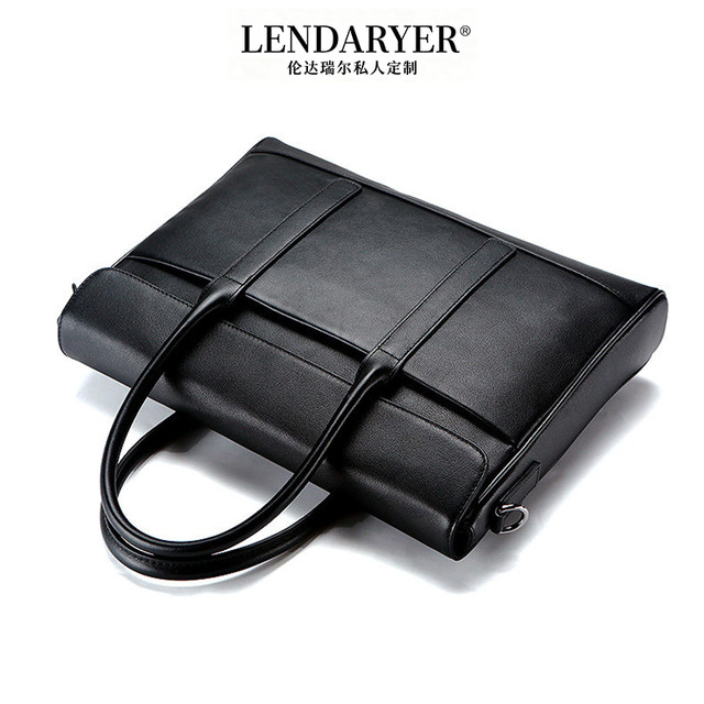 Lendaryer Briefcase Men's New Genuine Leather First-Layer Cowhide Large-Capacity Computer Bag Business Commuter Handbag
