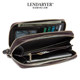 Lendaryer Clutch Bag Men's New Style Light Luxury Business Double Zipper Clutch Bag Long Leather Large Capacity Coin Purse