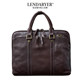 Lendaryer Retro Handmade Men's 15inch Horizontal Leather Laptop Bag Business Fashion Briefcase for Men
