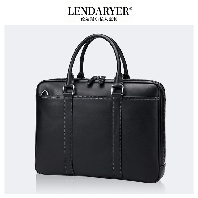 LENDARYER briefcase men's high-end simple travel commuter hand computer bag casual large-capacity handbag