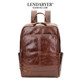 Lendaryer Business Backpack Men's New High-End First-Layer Cowhide Travel Backpack Travel Commuter Computer Bag