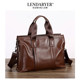 Lendaryer New Classy Genuine Leather Men's Handbag Business Casual Simple Design Large Capacity Briefcase
