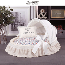  Minan NF pet cradle Four seasons detachable and washable kennel cat litter dog bed cute net celebrity INS wind Teddy small dog