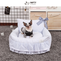 Minan NF kennel cat litter four seasons detachable and washable cute Korean imported fabric INS wind small dog fighting teddy