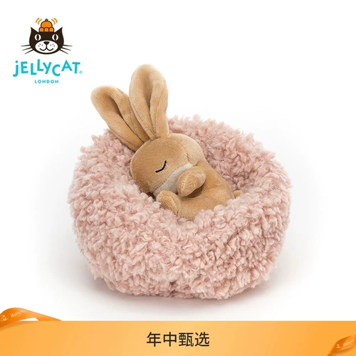 Jellycat, бежевый кролик, милый ферментированный клейкий рис, плюшевая игрушка, мягкая кукла, Великобритания, подарок на день рождения