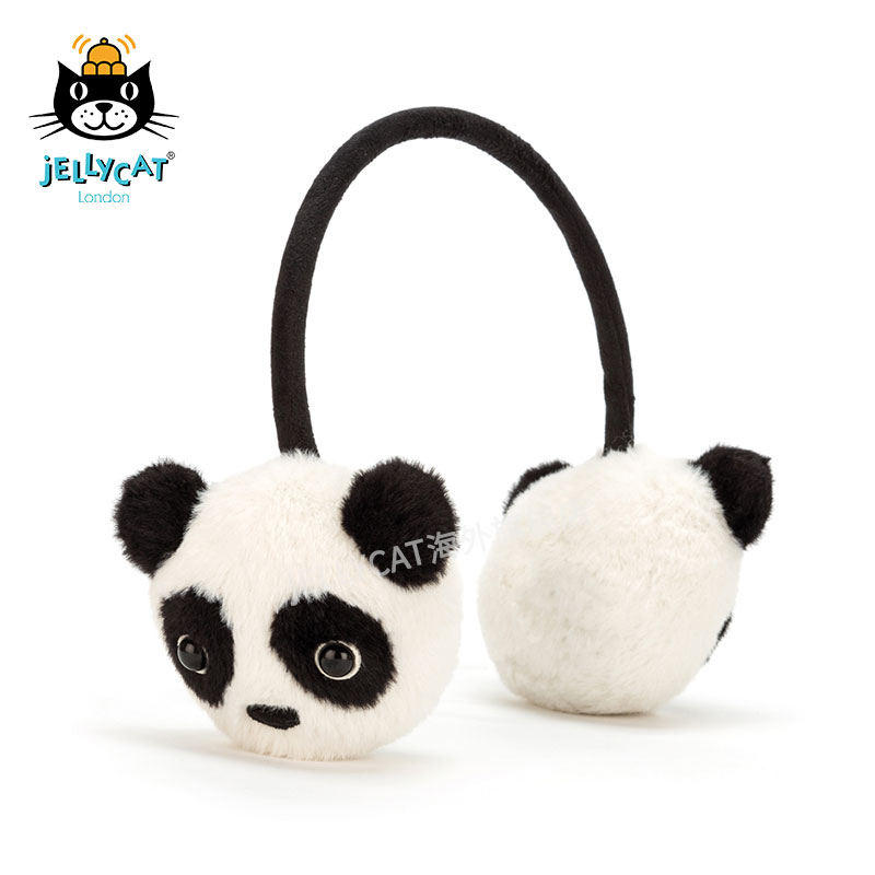 jELLYCAT UK pop panda ear hood special cabinet kutie pops cute and protective ear plush cute