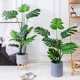 Artificial Monstera Plant Indoor Fake Plant Imitation Green Plant Decoration Large Indoor Decoration Floor-Standing Potted Plant for Living Room
