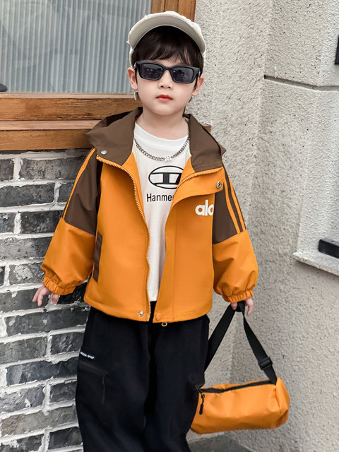 Boys' Spring and Autumn Jacket Three-In-One Windbreaker 2026 New Children's Korean Style Trendy Autumn Jacket for Boys