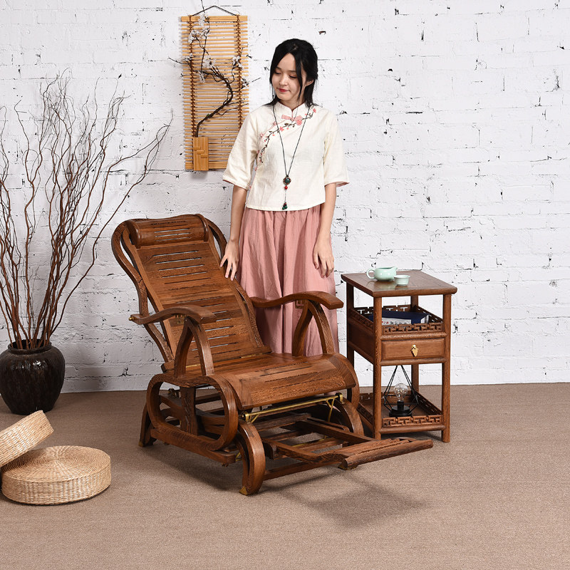 Chicken Rocking Chair Chicken wing wood mahogany solid wood rocking chair recliner adult ...
