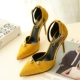 Dép nữ mùa hè 2018 phiên bản Hàn Quốc mới của giày thời trang baotou stiletto da lộn nông từ khóa cao gót hoang dã