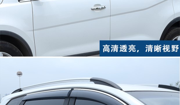 Dành riêng cho Ford Wing Tiger Wings Boreworld Explorer mở rộng thép không gỉ 3D thanh visor visor Sửa đổi lông mày mưa dán gương ô tô