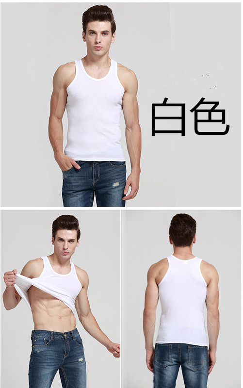 Hai mảnh của trung và cũ tuổi cotton vest trắng áo không tay cộng với phân bón để tăng rào cản cotton nam vest