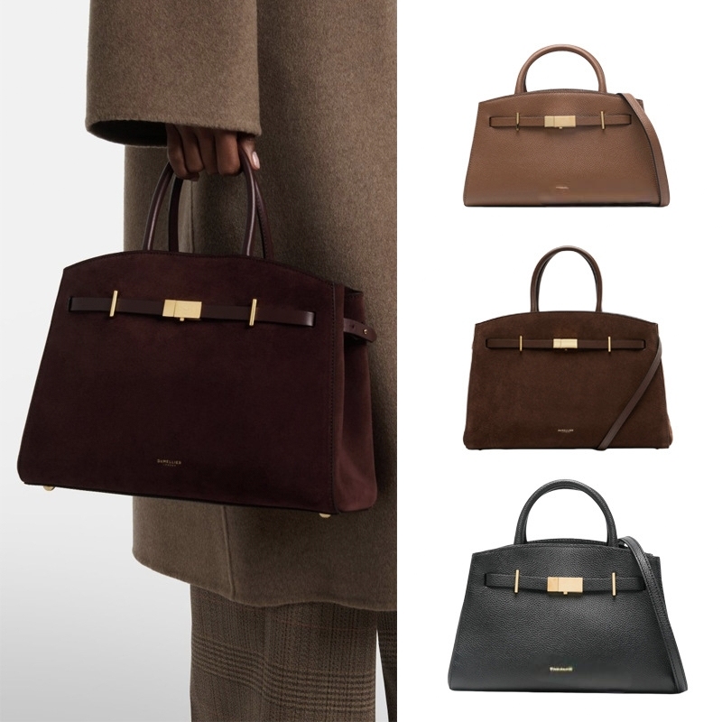 Niche Demellier 2026 New Autumn and Winter European and American Platinum Tote Bag Briefcase Handbag Shoulder Bag for Women