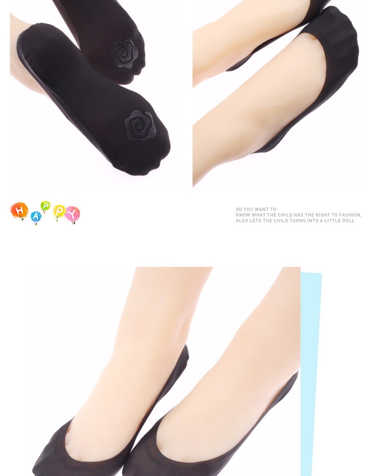 Vớ vớ nữ mùa hè siêu mỏng vớ vô hình silicone chống trượt vớ nông miệng Hàn dễ thương vớ cotton vớ tất đẹp