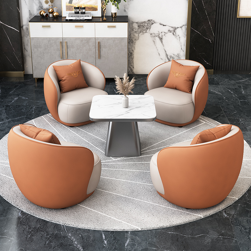 Negotiating table and chairs Combined light extravaganza Sofa Relax Area Reception Desk And Chairs Hotel Lobby Sales in the beauty salon-Taobao