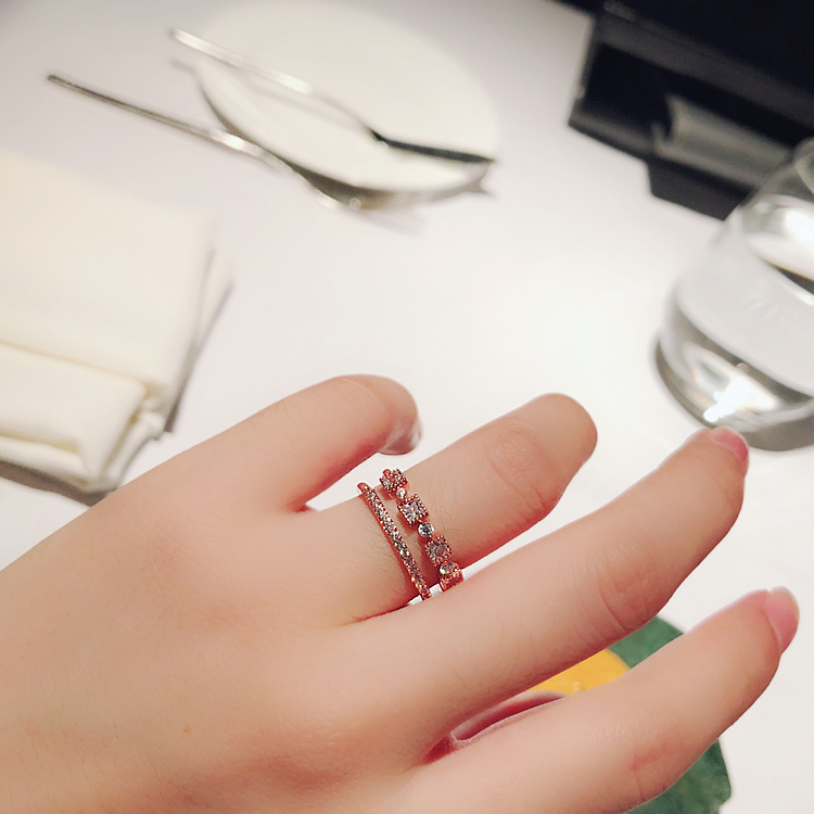 Nhẫn ngón tay nữ Nhật Bản và Hàn Quốc thời trang nhẫn đuôi thủy triều đơn giản mở vòng chung cá tính trang sức sinh viên Hàn Quốc nhẫn cưới vàng tây