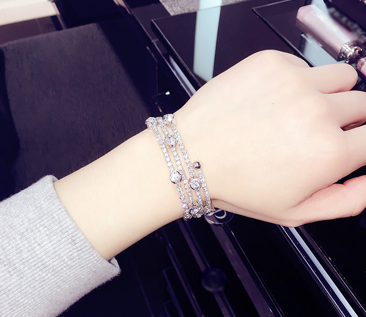 Châu âu và Mỹ multi-layer bracelet bracelet rhinestone Nhật Bản và Hàn Quốc phiên bản của ngọt ngào đơn giản trang sức đồ trang sức sinh viên bracelet trang sức vòng đeo tay nữ