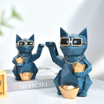 Creative lucky cat ornaments Home accessories Living room TV cabinet Wine cabinet Entrance decorations Housewarming new home gifts