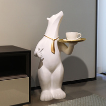 Creative welcome polar bear large floor decoration decoration living room sofa next to Home soft decoration move to new home