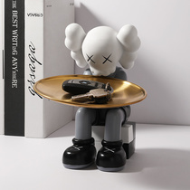 Nordic light luxury living room entrance key storage tray into the door shoe cabinet home decoration violent bear big decoration