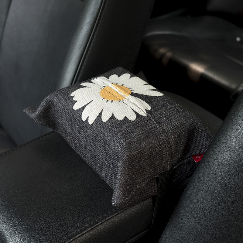 Vehicular sanitary paper box car paper towel box cover car armrest box in car removable toilet paper hanging visor net red idea