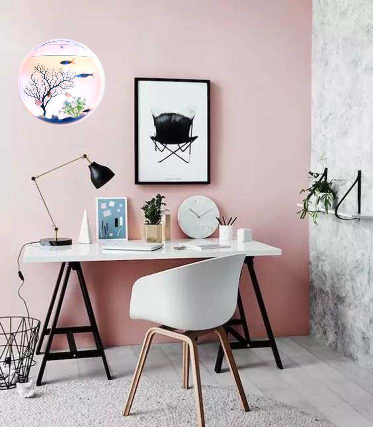 Sáng tạo bình hoa hoa bình hoa đứng acrylic tường sticker cây xanh vườn hoa chậu hoa chuông vàng liễu mô phỏng chum sành trồng cây